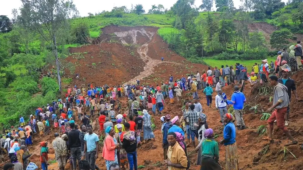   عدد كبير من القتلي بسبب انهيارات ارضية في أثيوبيا 