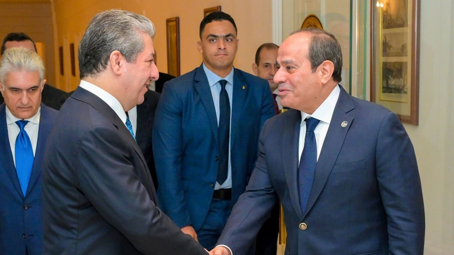 الرئيس السيسى يستقبل رئيس حكومة كردستان