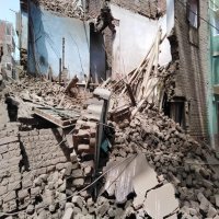 انهيار منزل  بالطوب اللبن بكفر شكر بالقليوبية دون خسائر
