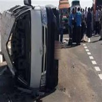حالة وفاة وعدد من المصابين اثر انقلاب ميكروباص علي اقليمي اسيوط 