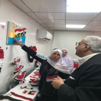الاستاذ مصطفى عبده يفتتح معرض علم بلدنا بالقليوبيه