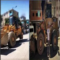 القبض على ساءق لودر قاده عاريا وبدون إطار خلفي  